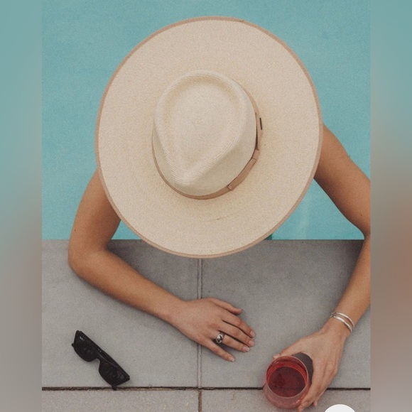 Brixton Natural Straw Hat with Tan Band main image 7